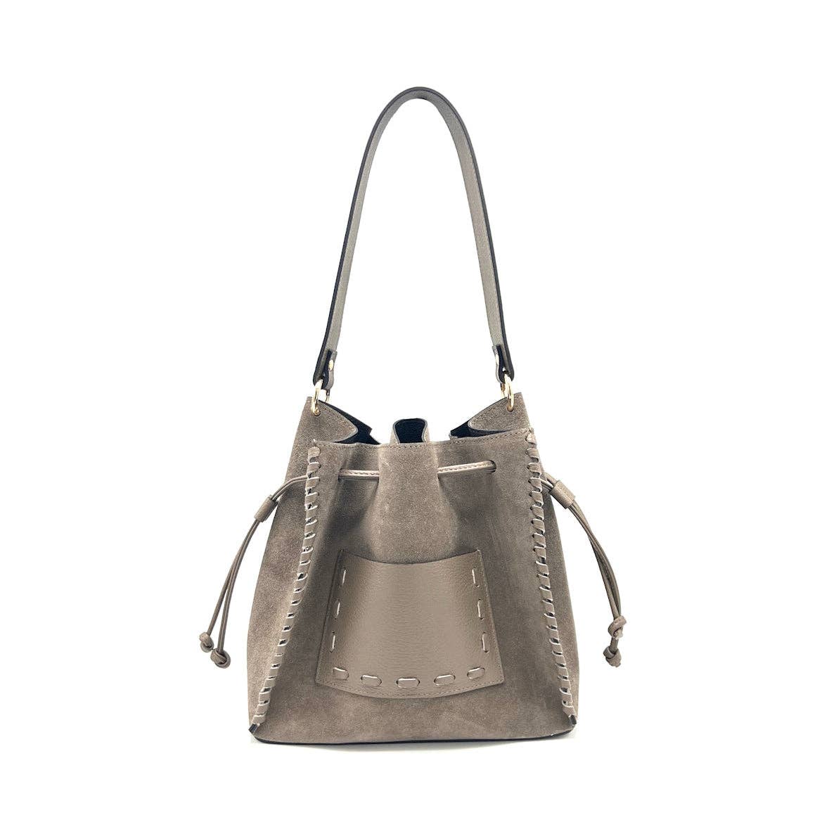 KIYA- Suede leather bucket bag