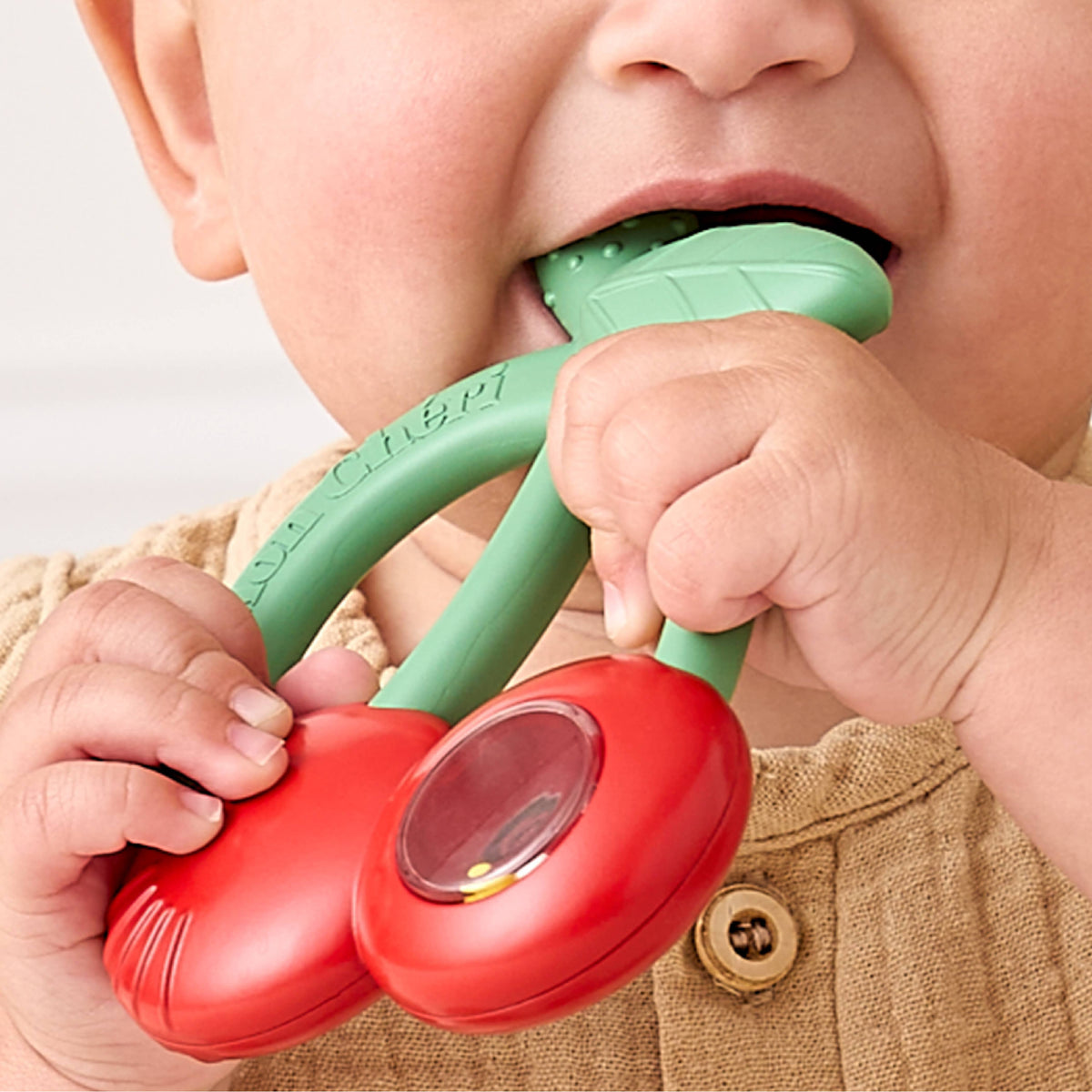 Bitzy Shake™ - Silicone Cherry Teether with Rattle