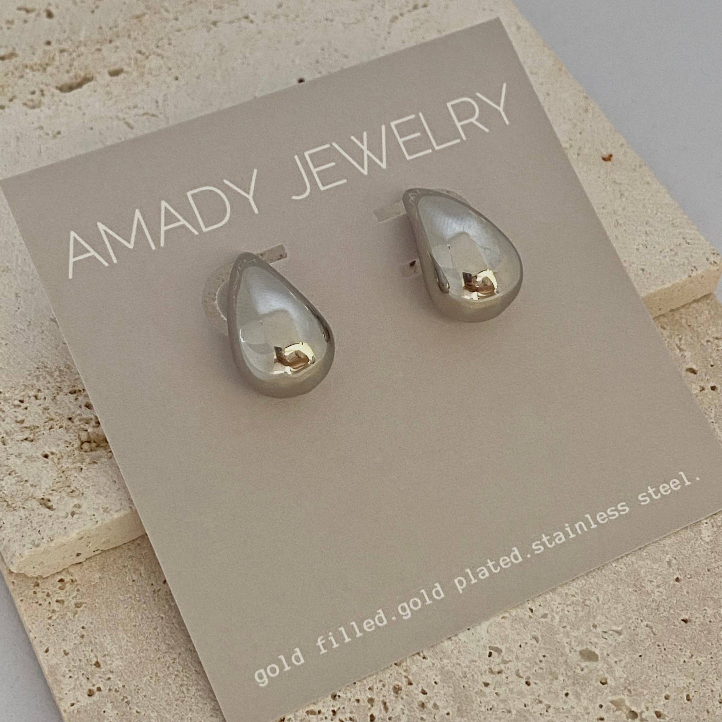 Teardrop Earrings silver lightweight 