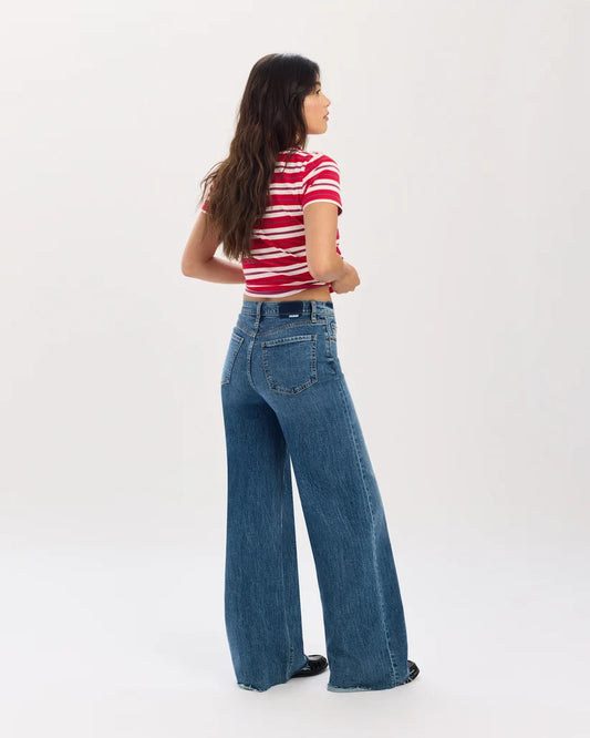 FAR OUT- High Rise Wide Leg Denim