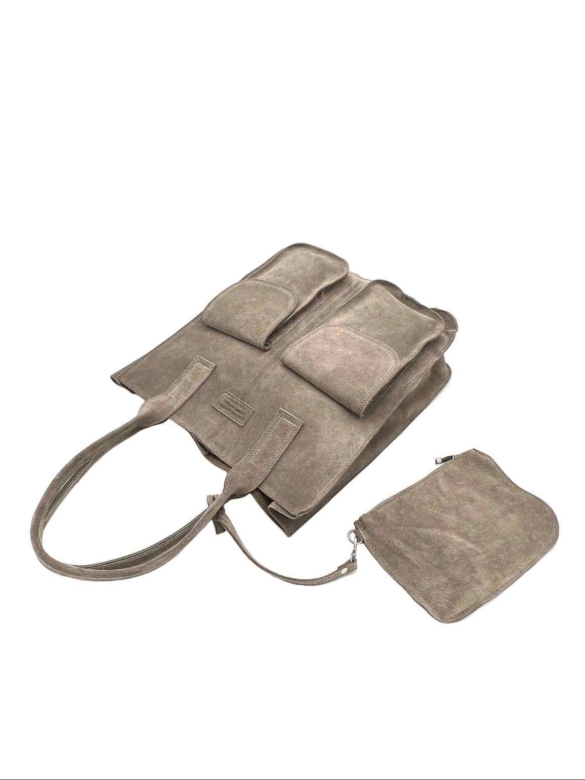 JODI-Suede Leather XL Tote Bag