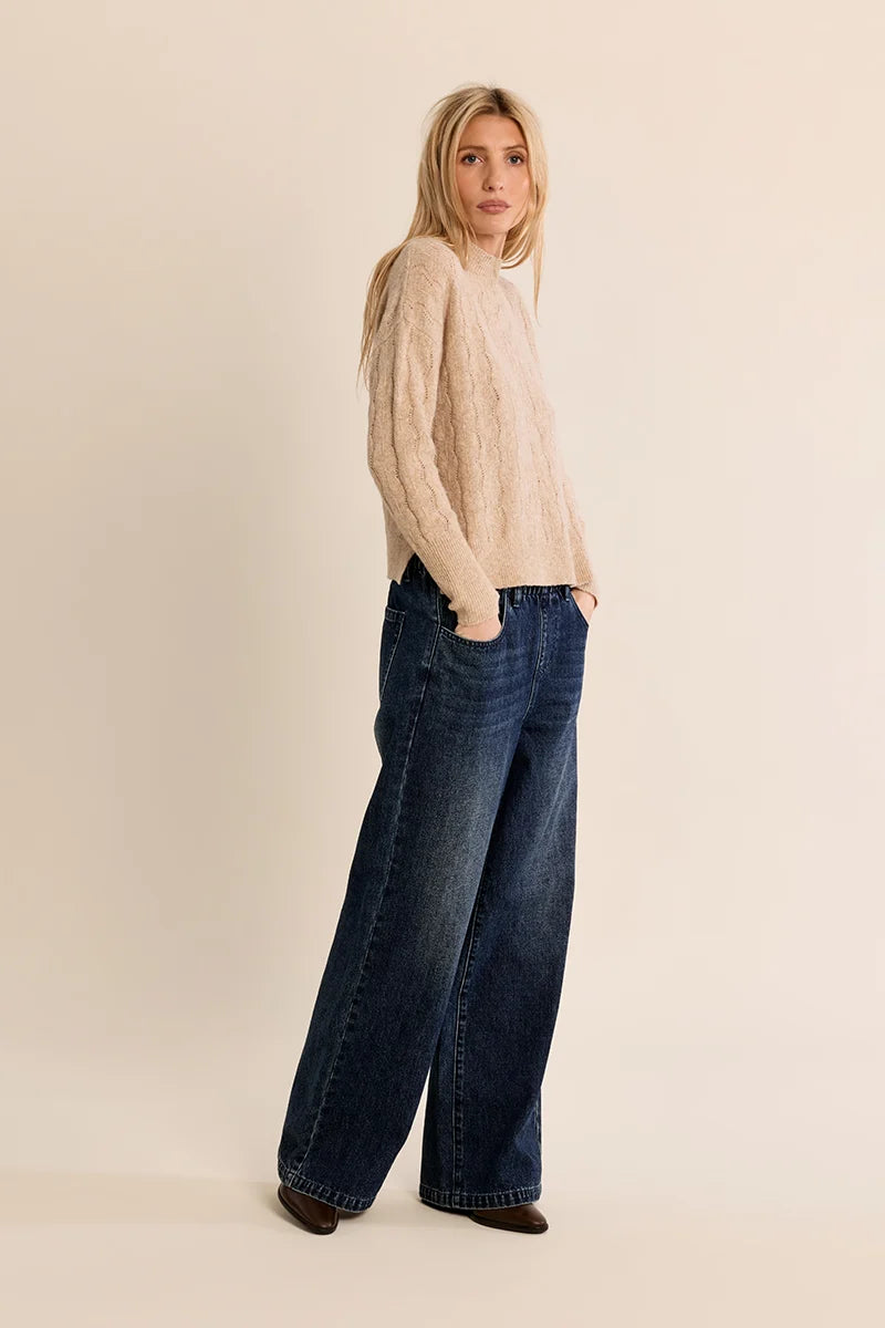 MADISON- Openwork Knit Sweater