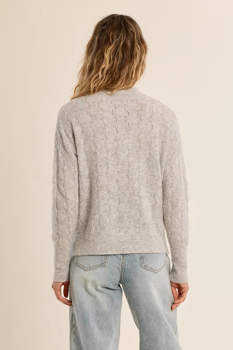MADISON- Openwork Knit Sweater