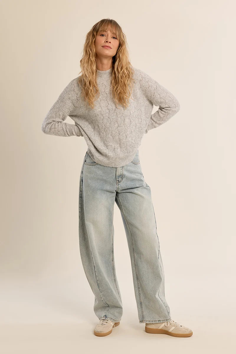 MADISON- Openwork Knit Sweater