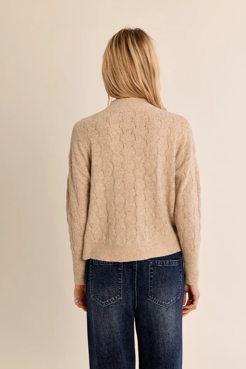 MADISON- Openwork Knit Sweater