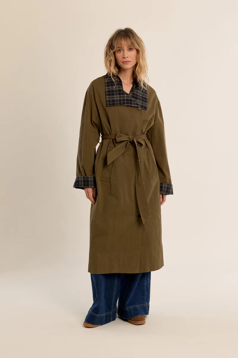 HILLARY- Belted Trench Coat