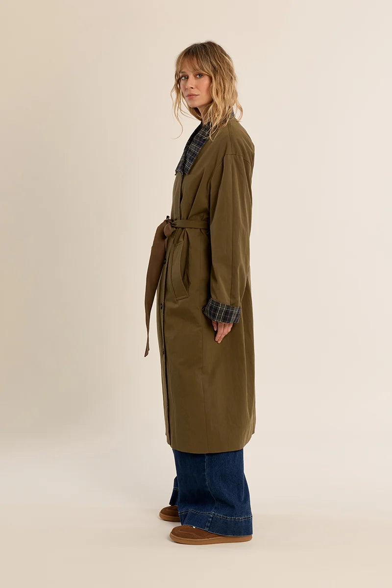HILLARY- Belted Trench Coat