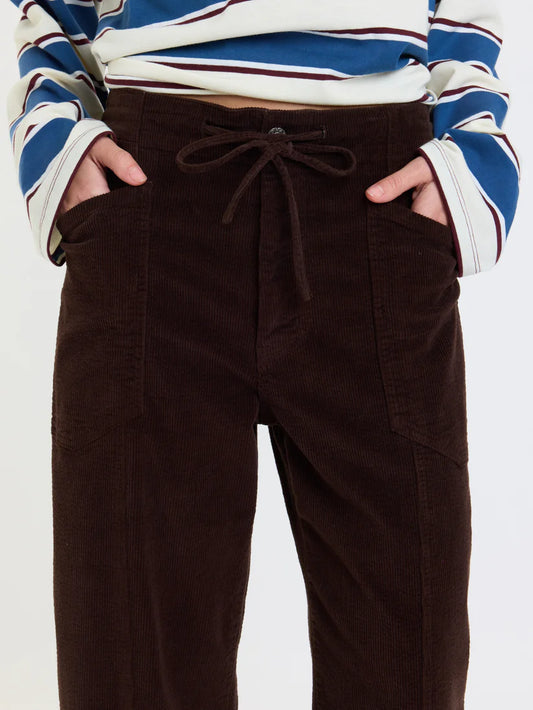 VILLA- Corduroy Drawstring Barrel Pant